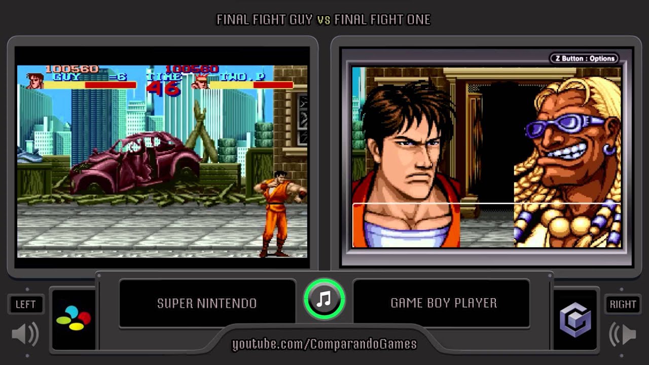 Final Fight (SNES vs GBA) Side by Side Comparison (Game ...