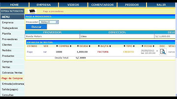 Sistema de facturacion php pago a proveedores