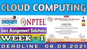 Cloud Computing | NPTEL | Week 1 Assignment 1 Solution | July 2021