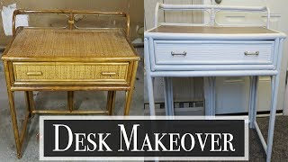 How to Update an Old Desk ~ DIY Desk Update ~ Painting Furniture