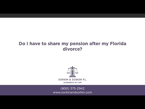 Do I have to share my pension after my Florida divorce?