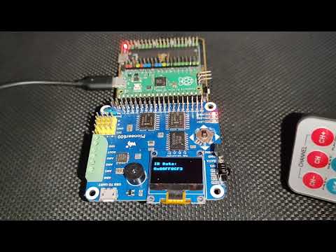 RP2040 Raspberry PI PICO - Pioneer 600 NEC IR Remote and SSD1306 (I2C) OLED Display Demo