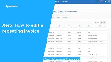 Xero: How to edit a repeating invoice