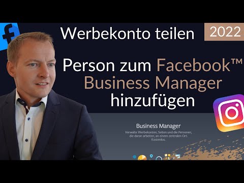 Person und Partner zum Facebook Business Manager hinzufügen, Werbekonto, Pixel teilen - Berechtigung