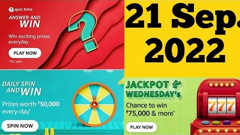 Amazon Quiz Answers Today | Amazon Quiz Today l 21 September 2022