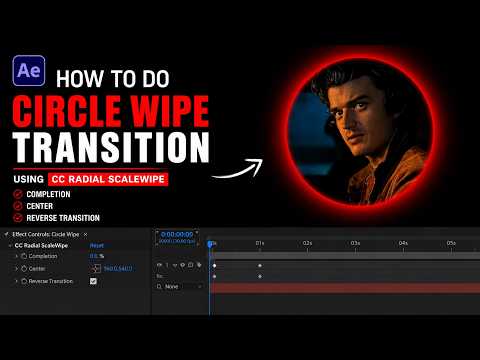 How To Make Radial Circle Wipe Transition In After Effects  #3 After Effects Tutorial