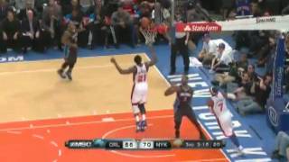 [16\/1\/12] Iman Shumpert Steal And Behind The Back Pass To Anthony vs Orlando Magic