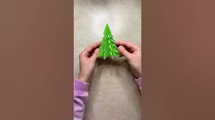 Easy Paper Christmas Tree #paper #craft #homemadepapercraft #diy #christmastree