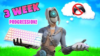 3 WEEK Fortnite Keyboard and Mouse Progression! (Controller to KBM)