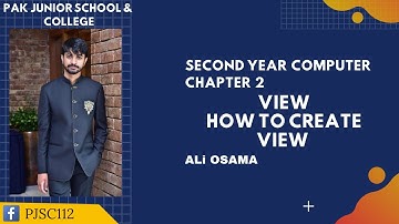 2nd Year Computer| Ch 2| View | How to Create View
