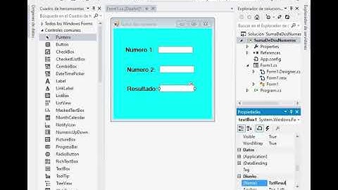 C#-- Visual Studio 2012.- Suma de dos Números