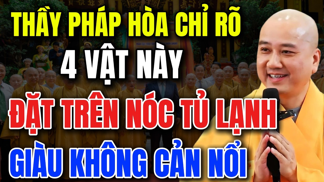 THẦY PHÁP HÒA CHỈ RÕ: ĐẶT 4 VẬT TRÊN NÓC TỦ LẠNH, GIÀU KHÔNG CẢN NỔI
