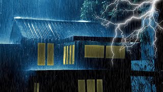 Experience Deep Healing Sleep in 2 Minutes with Heavy Rain \& Rolling Thunder on Tin Roof in Midnight