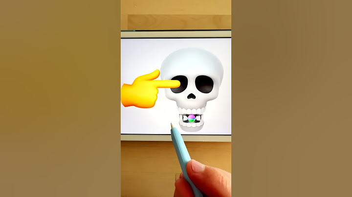 👉💀 Skull and Backhand Index Pointing Emoji #creative #emoji #procreate