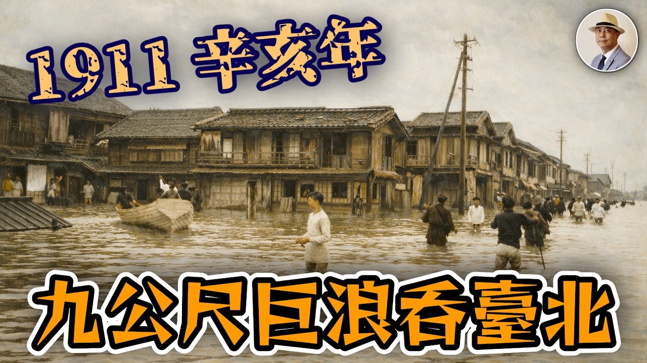 臺北史上最恐怖的大洪水❗️被9公尺「河嘯」吞沒❗️⭐️日本語字幕付き|日本|臺灣|日治|老照片|辛亥大水災|戊戌大水災|水災紀錄|淹水|王佐榮 縮圖