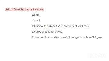 Restricted Items | Negative List of Exports | Export Marketing | TYBCom Sem-V