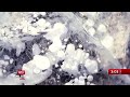 من أغرب البحيرات في العالم بحيرة ابراهام في كندا تعكس ظاهرة الفقاعات المتجمدة خلال الشتاء 