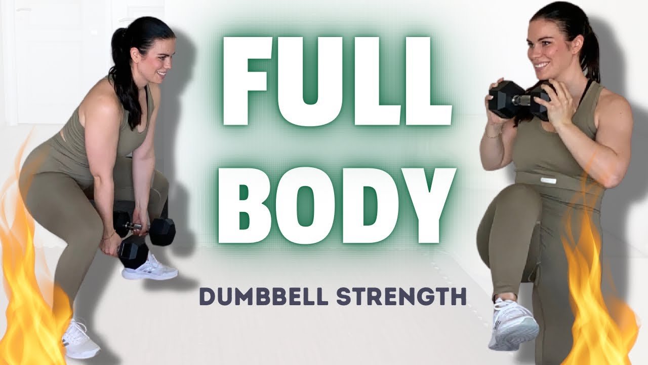 20 MINUTE FULL BODY STRENGTH WORKOUT AT HOME || Standing Dumbbell ...