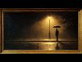 Rainy Night Street Lamp 4K Frame TV Art | Moody Umbrella Scene Screensaver (No Music)