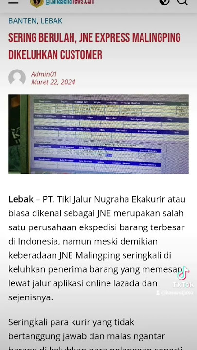 Kurir JNE  Berulah