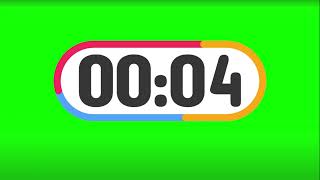 9 Second countdown timer with beep at every second 🔔|Greenscreen | copyright free