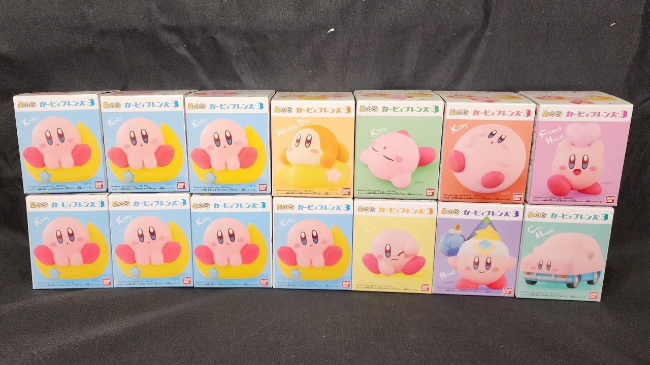 Bandai Shokugan Kirby's Dream Land Kirby Friends Vol 2 Set of 12 Figures  (pink)