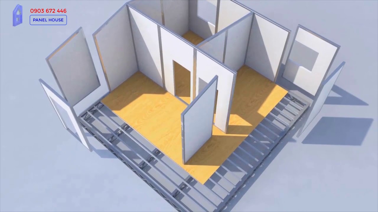 Hướng dẫn lắp đặt nhà bằng tấm Panel EPS - Nhà lắp ghép - YouTube