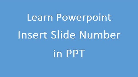 Insert A Slide Number In PowerPoint Presentation