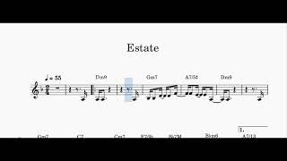 Estate (Bruno Martino) - Sheet - Bossa Nova Bb Trumpet