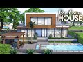 Base game modern family home  no cc  3 bdr  3 bth  the sims 4 speed build