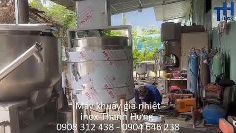 Nồi khuấy gia nhiệt công nghiệp 300l, Máy khuấy gia nhiệt 3 lớp, Bồn khuấy đảo có gia nhiệt giá rẻ