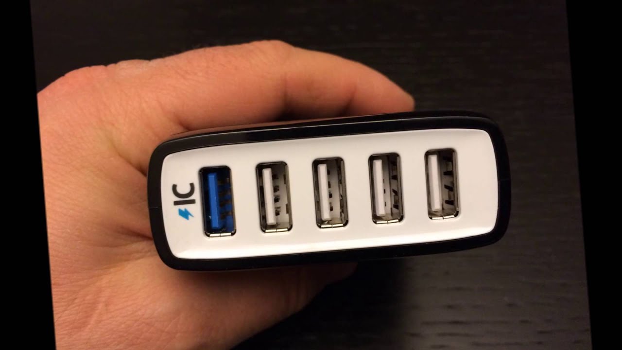 USB Charger. JDB 5 Port USB Charging Station Review - YouTube