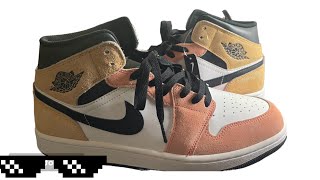 Unboxing Jordan 1 mid SE | made of leather and Suede | try on | on feet review