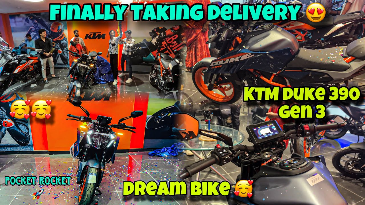 Finally Taking Delivery 😍of my Dream Bike 2024 KTM Duke 390 gen 3 dream || 🥰come True..|