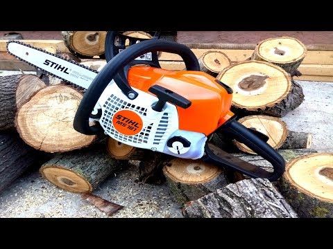 Review STIHL MS 181 Chainsaw Start Up / Starting