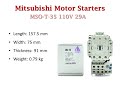 Mitsubishi motor starter MSO-T 35 110V 29A