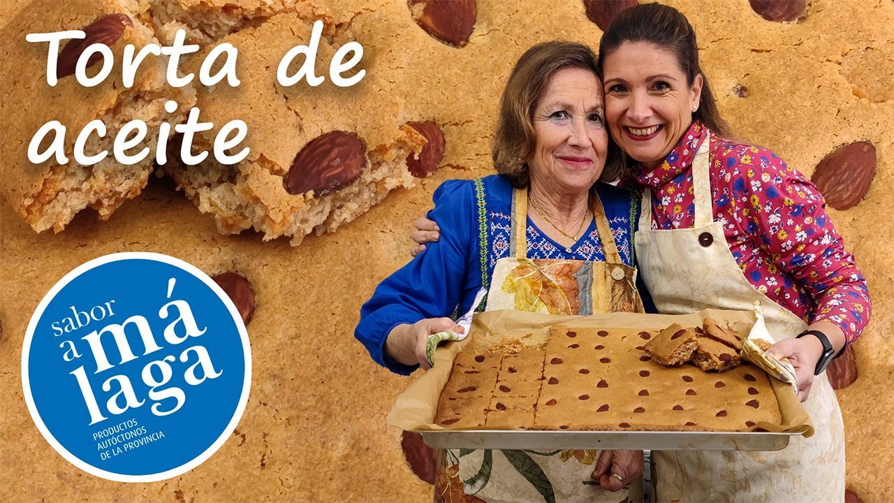 TORTA de ACEITE y ALMENDRA de MÁLAGA. Receta tradicional. Cocinando con mi madre❤️ - Sabor a Málaga