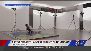 Artist creates largest Rubik