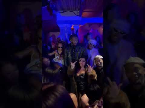 Megan Thee Stallion & Latto jamming to Tomorrow 2 by Glorilla & Cardi B at Meg's halloween party!