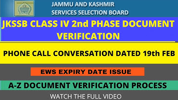 Phone Call Conversation 19th Feb| EWS Certificate Issue| Class IV DV