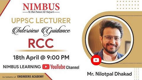 UPPSC Polytechnic Lecturer Interview Guidance | Technical Sessions | RCC  |ME/CE | NIMBUS