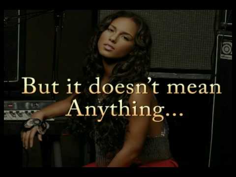 Alicia Keys Doesn't Mean Anything + Lyrics ( English + francais( French is  in Description) ) - YouTube
