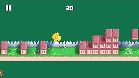 Le premier niveau de mon jeu Catt Adventure sur Fancade🎮