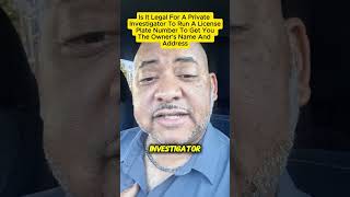 License Plate Lookup by Private Investigator Lance Casey &amp; Associates #shorts #reels