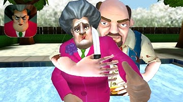 Scary Teacher 3D - New Chapter 4 New Update NEW LEVELS Party Never Ends 5.4 Part 2