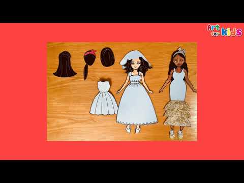How to make a paper doll - Make clothing for paper doll - YouTube
