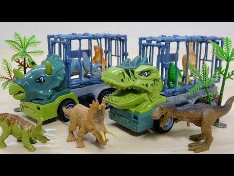 ティラノサウルス & トリケラトプスの恐竜運搬車🦖 Tyrannosaurus & Triceratops dinosaur carrier