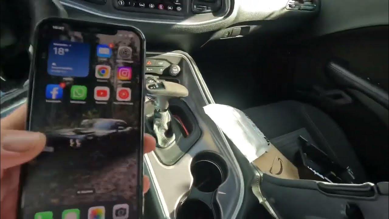Dodge Challenger wireless Apple CarPlay / Android Auto adapter - YouTube
