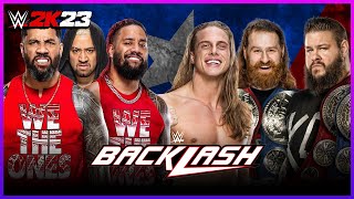 BLOODLINE BETRAYAL?! - The Bloodline vs Riddle, Owens &amp; Zayn - WWE Backlash 2023 - WWE 2K23 Gameplay