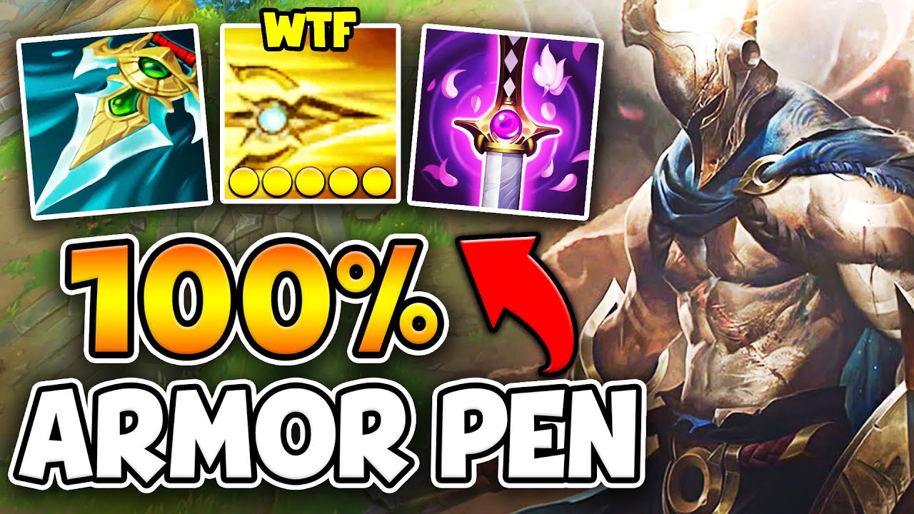 Pantheon but I build 100 Armor and my Spears do TRUE